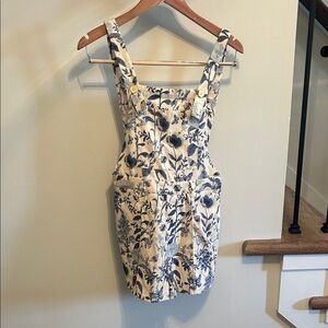 Cider Blue and Cream Floral Jumpsuit